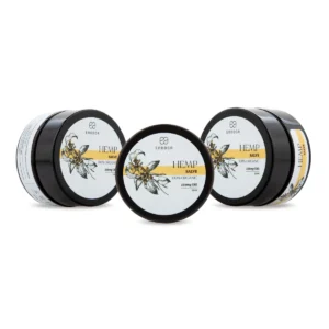Set de balsamuri CBD Endoca 250mg în borcane negre rotunde de 10ml